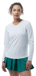 SOLAIR COOL ULTRA-MESH ACTIVE TOP. WHITE / VARSITY GREEN. DOT. 900624D - SanSoleil