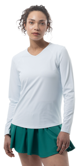 SOLAIR COOL ULTRA-MESH ACTIVE TOP. WHITE / VARSITY GREEN. DOT. 900624D - SanSoleil