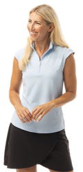 SOLTEK LUX SLEEVELESS SOLID MOCK. ARTIC BLUE. 900627
