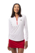 SANSOLEIL COOL ULTRA-MESH ZIP MOCK. MERRY EMB. 900653 - SanSoleil