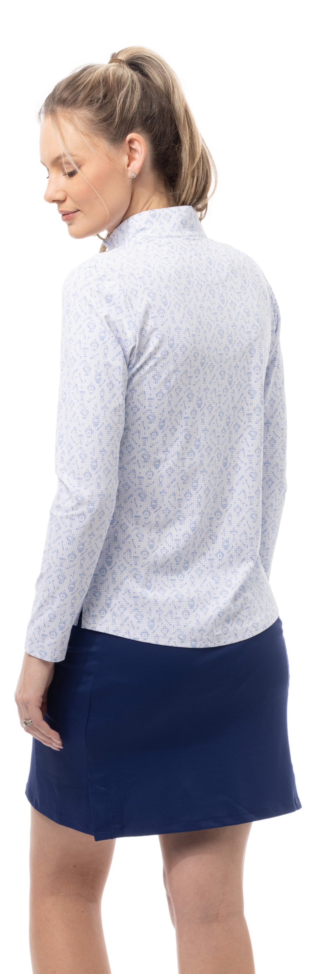 SOLAIR COOL ULTRA-MESH ZIP MOCK. WINNERS CUP. 900653