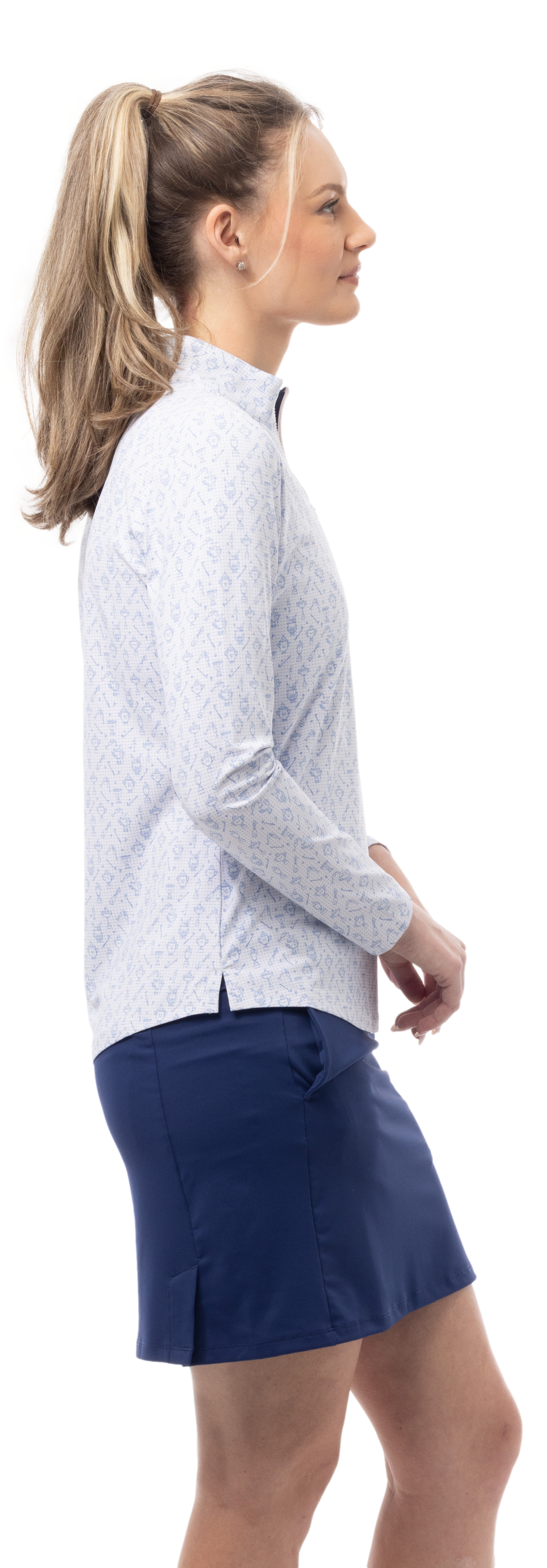 SOLAIR COOL ULTRA-MESH ZIP MOCK. WINNERS CUP. 900653