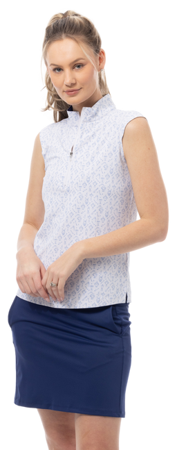 SOLAIR COOL ULTRA-MESH ZIP SLEEVELESS MOCK. WINNERS CUP. 900654 - SanSoleil