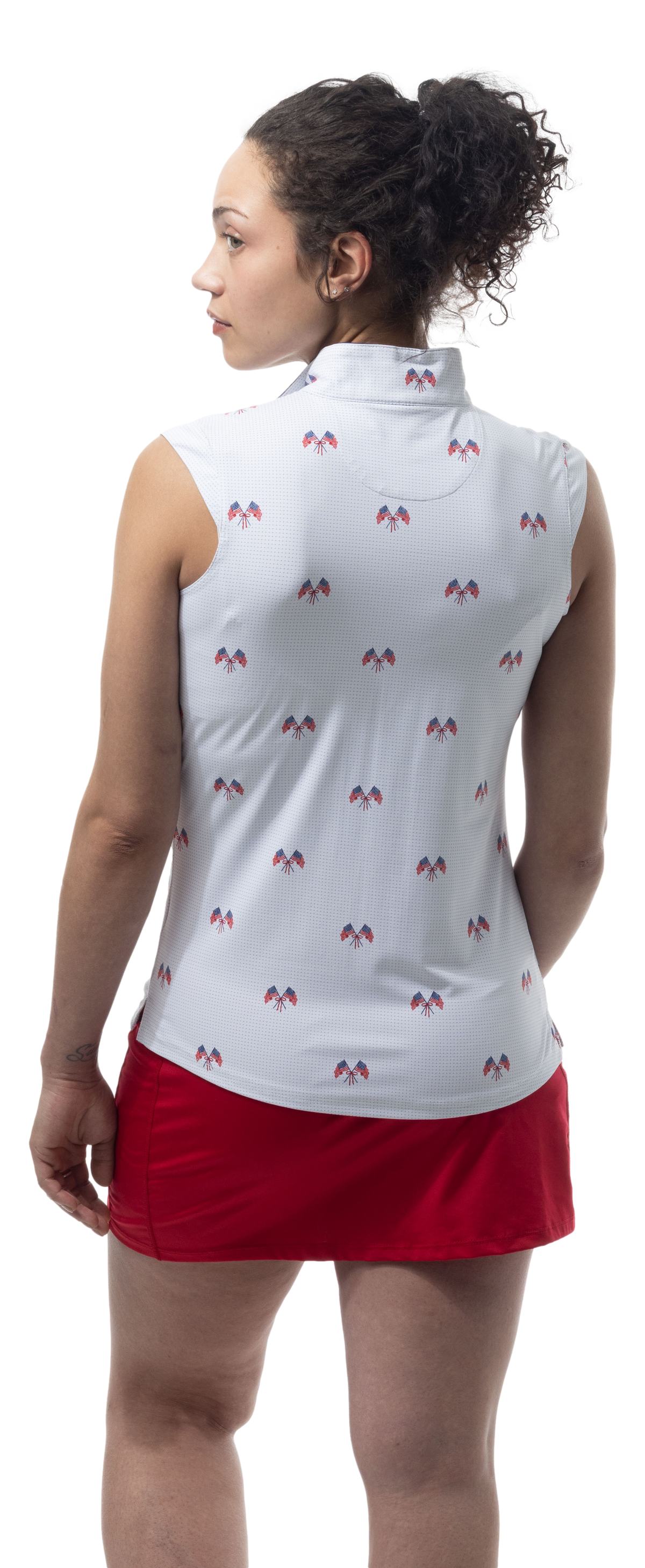 COOLING ULTRA-MESH ZIP SLEEVELESS MOCK. PARADE DAY. 900654 - SanSoleil