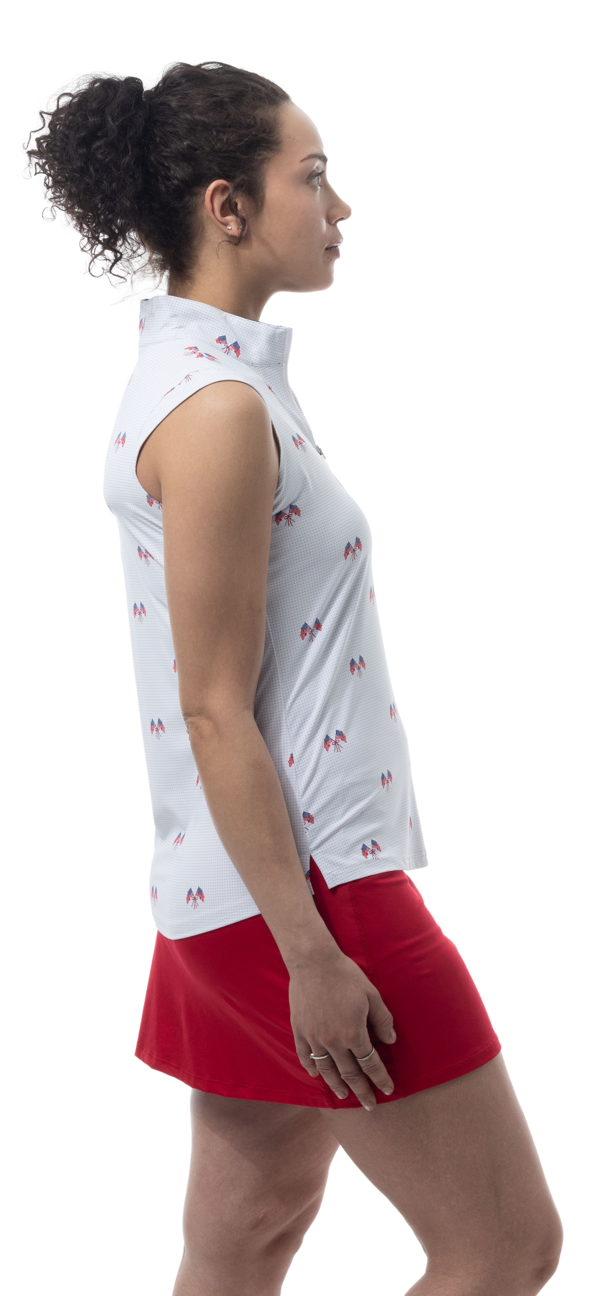 COOLING ULTRA-MESH ZIP SLEEVELESS MOCK. PARADE DAY. 900654 - SanSoleil