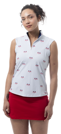 COOLING ULTRA-MESH ZIP SLEEVELESS MOCK. PARADE DAY. 900654 - SanSoleil