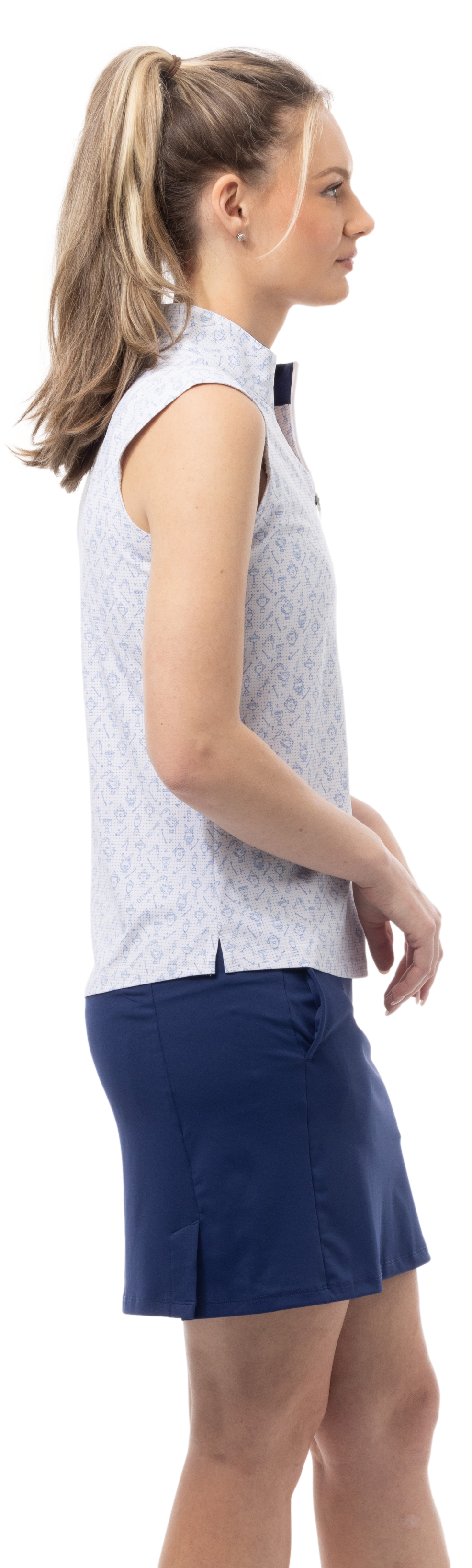 SOLAIR COOL ULTRA-MESH ZIP SLEEVELESS MOCK. WINNERS CUP. 900654