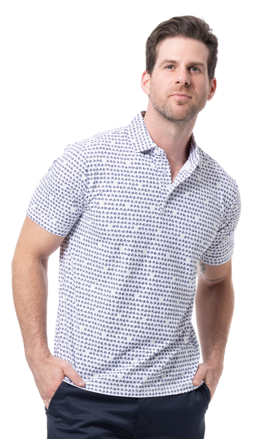 MEN'S SOLAIR COOL PRINT POLO. LUCKY BREAK.  900840A - SanSoleil