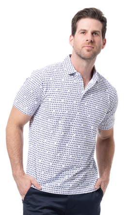 MEN'S SOLAIR COOL PRINT POLO. LUCKY BREAK.  900840A - SanSoleil
