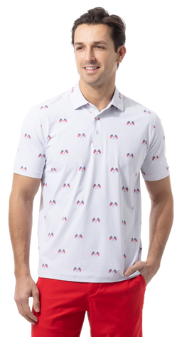 MEN'S SOLAIR COOL PRINT POLO. AMERICA 250. 900840A - SanSoleil