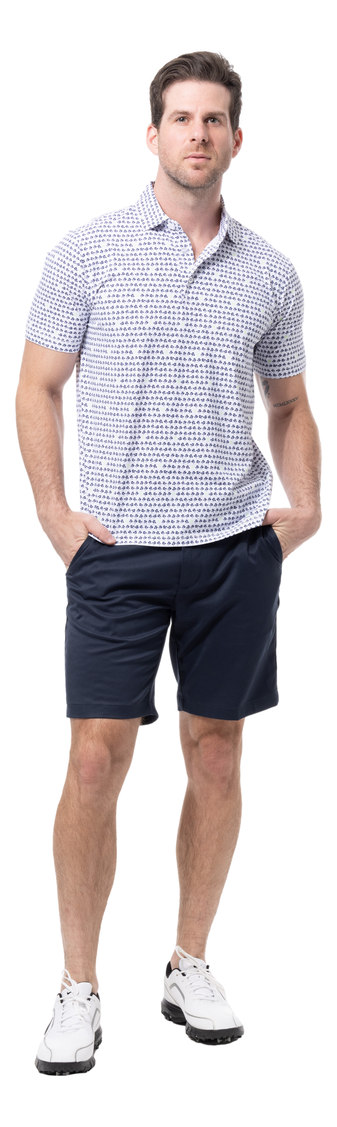 MEN'S SOLAIR COOL PRINT POLO. LUCKY BREAK.  900840A - SanSoleil