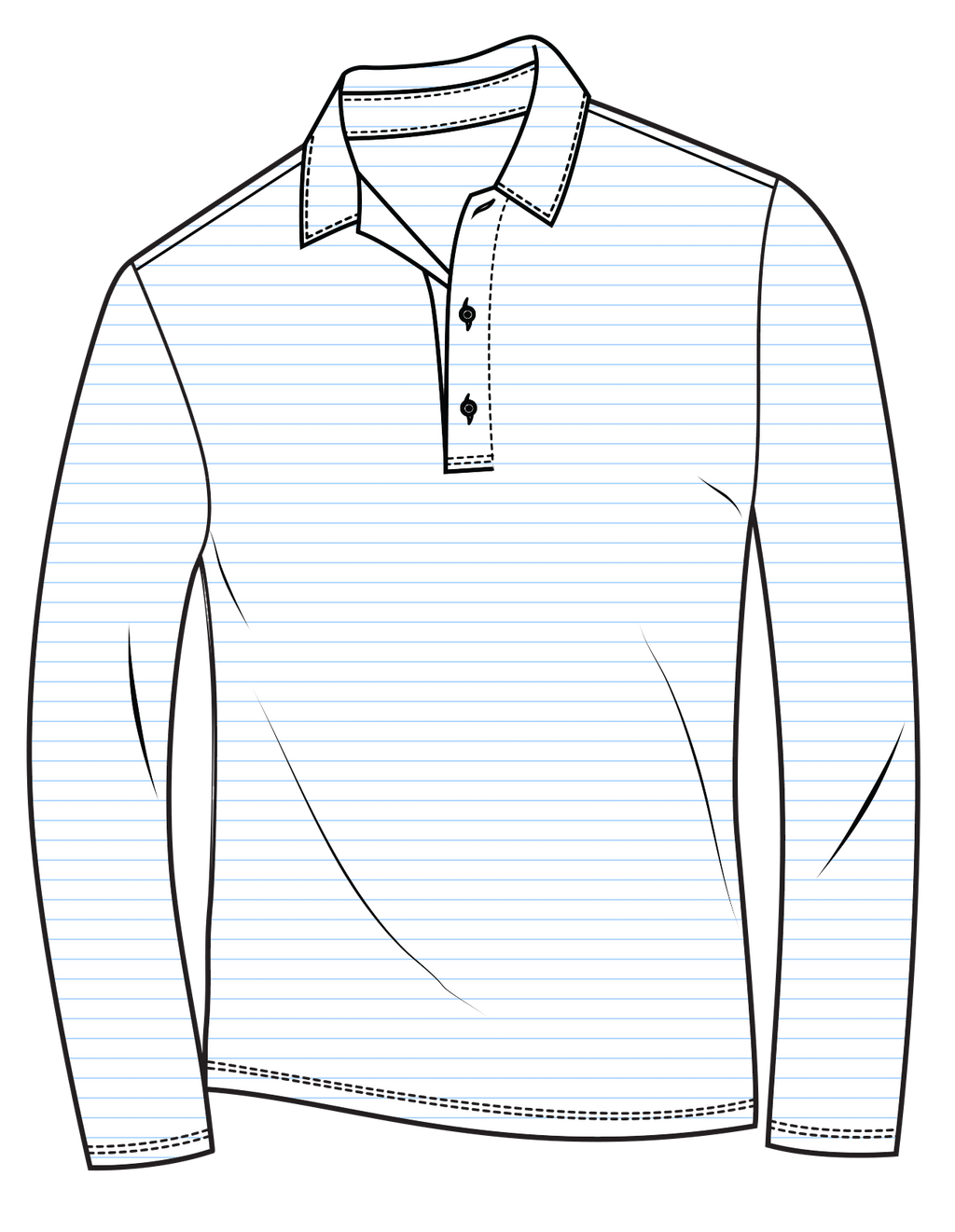 SANSOLEIL'S MEN'S SOLAIR LONG SLEEVE POLO. WHITE COASTAL. STRIPE. 900841S - SanSoleil