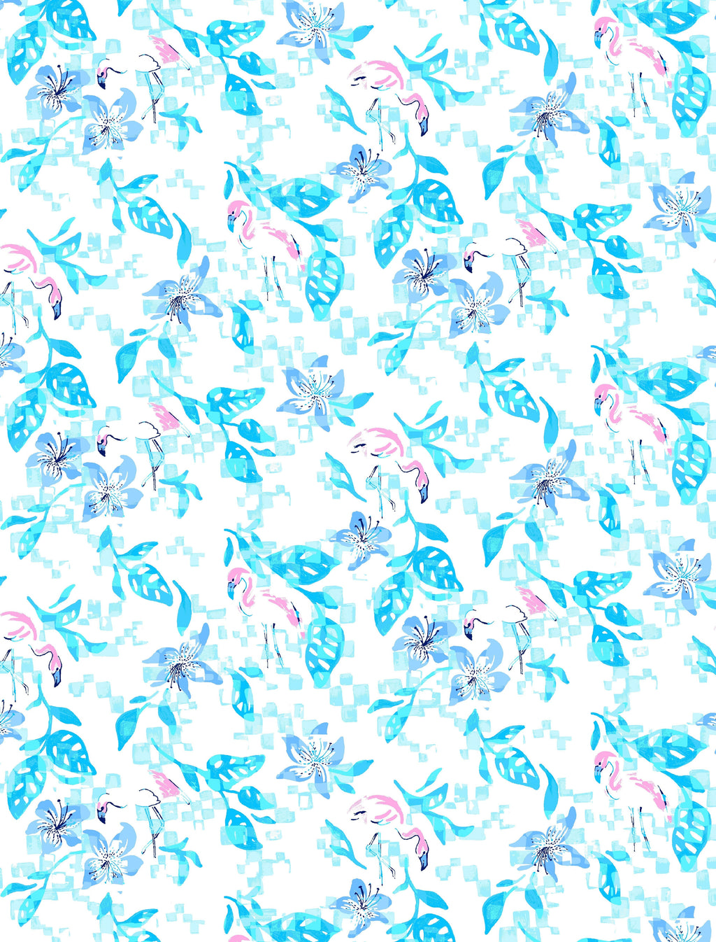 SANSOLEIL'S SOLCOOL 1/4 ZIP MOCK. FLAMINGO GARDEN. 900463 - SanSoleil