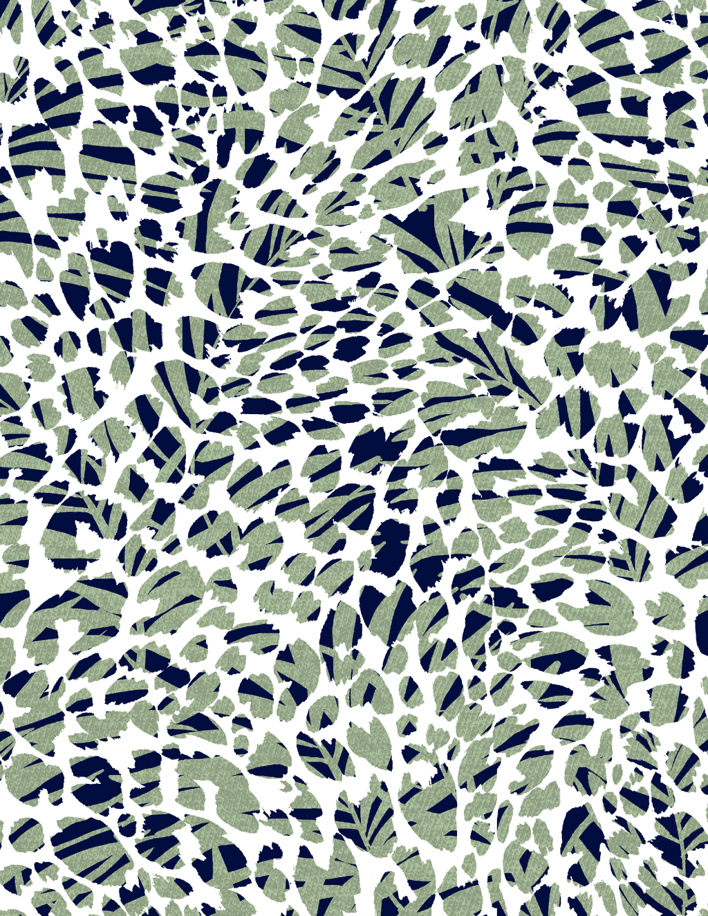 SANSOLEIL SOLMELANGE 1/4 ZIP PRINT MOCK. JUNGLE CAT. MOSS.  900453P - SanSoleil