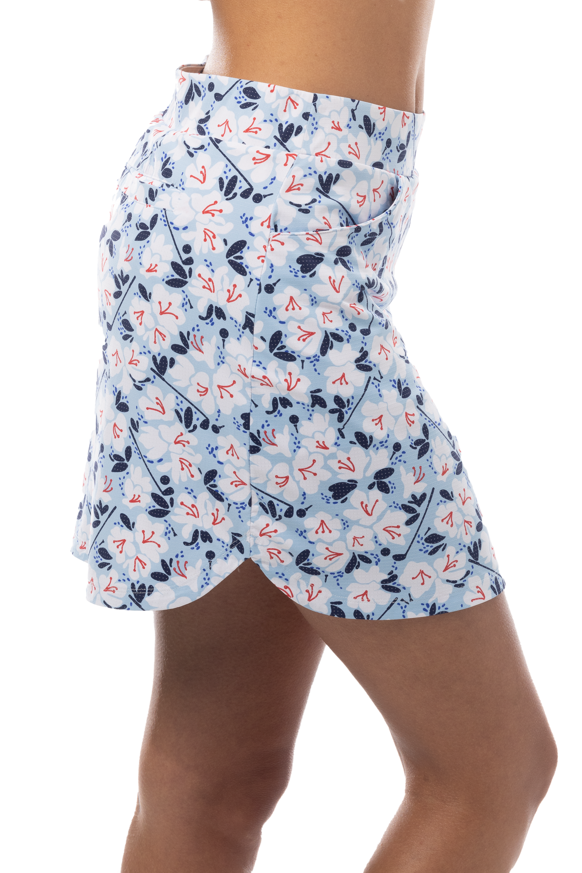 SANSOLEIL 17" GOLF SKORT. PUTTERCUP. BLUE. 900225 - SanSoleil