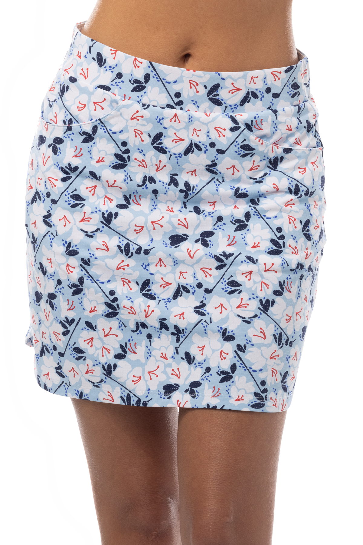 SANSOLEIL 17" GOLF SKORT. PUTTERCUP. BLUE. 900225 - SanSoleil